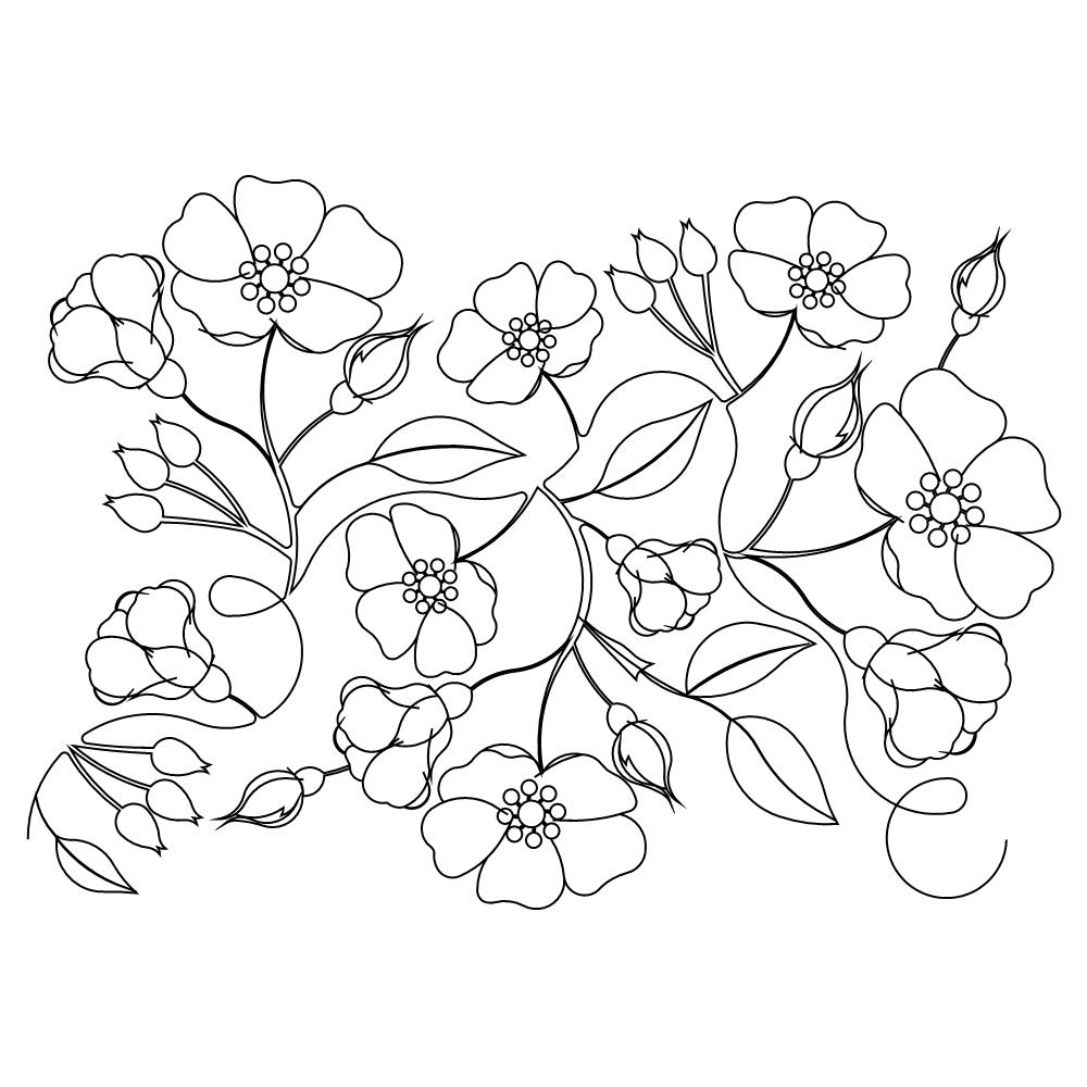 prairie rose e2e 001 Edge to Edge Quilting Patterns